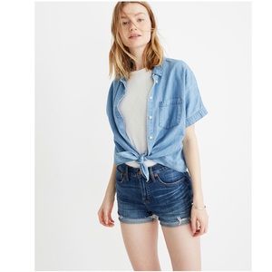 Madewell High-Rise Denim Shorts in Glenoaks Wash